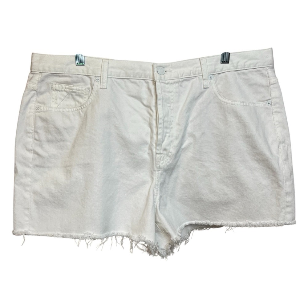 7 For All Mankind Monroe‎ Cutoff Shorts White 33